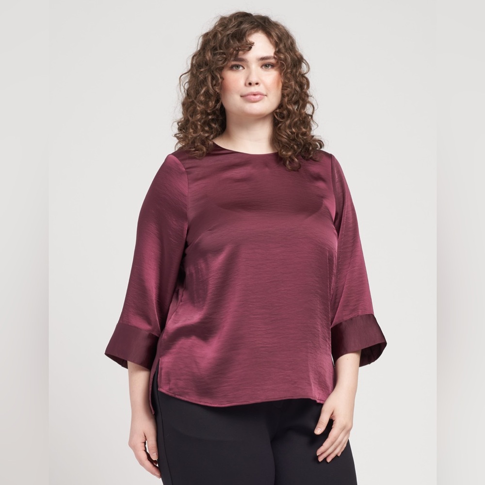 Universal Standard Plum Satin Blouse